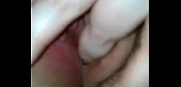  My sexy girlfriend fingering her wet pussy